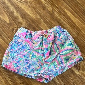 Lilly Pulitzer Kids Tropical Print Shorts - Pink, Blue, Green